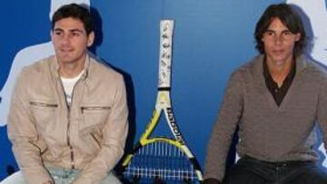 <strong>BENÉFICO.</strong> Dos de los mejores deportistas españoles del momento han presentado esta mañana el partido benéfico "Amigos de Iker Vs Amigos de Rafa, por un mundo libre de malaria".