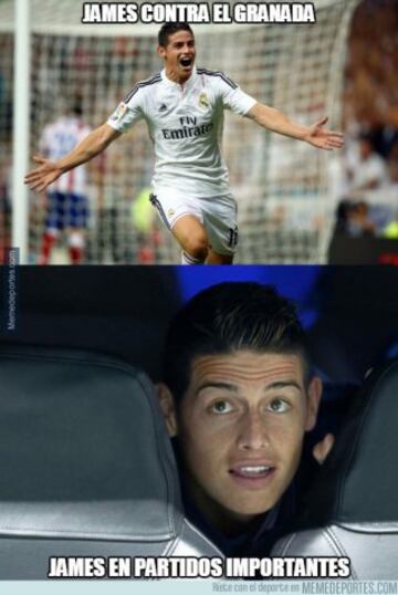 Granada-Real Madrid: Los memes de Morata, James y Benzema