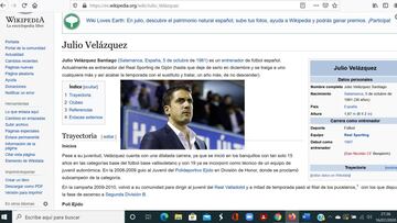 Julio Velázquez es el recambio para Djukic, según la wikipedia