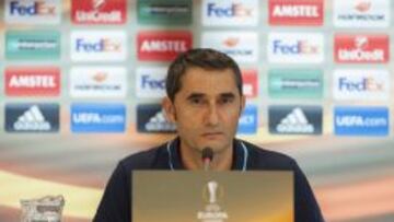 Ernesto Valverde, en rueda de prensa.