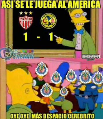 Necaxa y América empataron y desataron el enojo de los memes