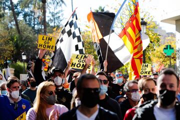 La manifestación de Valencia contra Lim, en imágenes