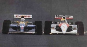 GP de España 1991. Entre Senna y Mansell saltaban chispas.