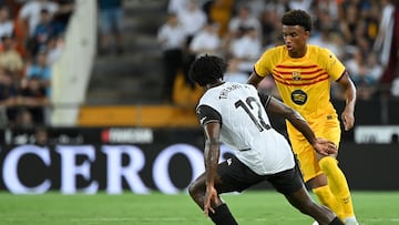 Balde durante el partido de LaLiga EA Sports entre Barcelona y Valencia.