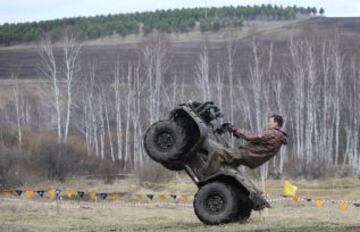 Carrera regional de quad en Krasnoyarsk en Siberia.