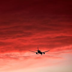 El cielo se pone rojo en una ciudad china