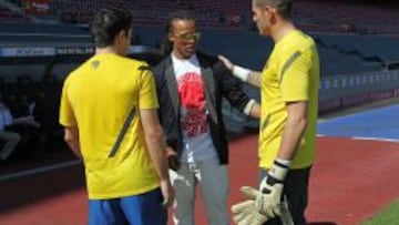 Davids, con Xavi y Valdés