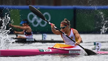 Teresa Portela, tras conseguir su primera medalla olímpica.