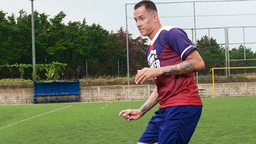 Blas Pérez entrenando