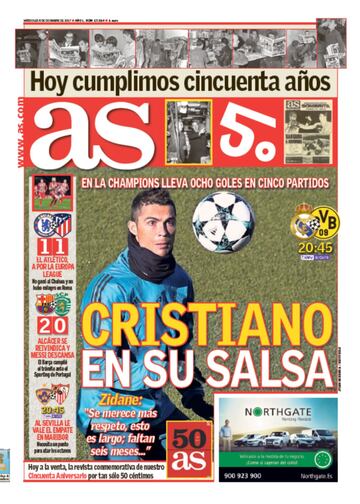 Las portadas de AS de diciembre