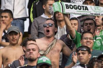 Nacional ocupó un pequeño de sector de oriental, desde donde alentó.