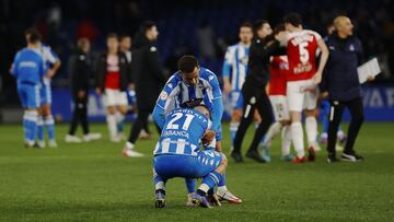 Partido Deportivo de La Coru&ntilde;a - Racing de Santander. tristeza depor