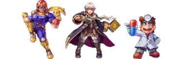 Los personajes de Smash Bros en estilo Pixel Art