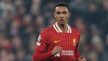 Trent Alexander-Arnold, en un partido con el Liverpool esta temporada en la Champions.