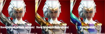 Skins de plata, oro y holofoil de Storm