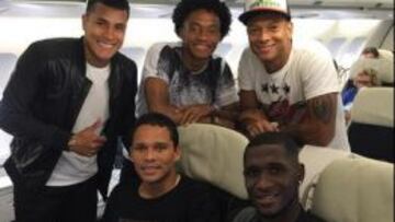 Jeison Murillo, Juan Guillermo Cuadrado, Fredy Guarín, Carlos Bacca y Cristian Zapata.