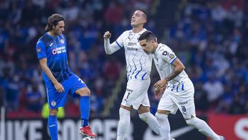     Rogelio Funes Mori celebrates his goal 1-3 of Monterrey during the game Cruz Azul (MEX) vs CF Monterrey (MEX), corresponding to Semifinals second leg match of the 2021 Scotiabank Concacaf Champions League, at Azteca Stadium, on September 16, 2021.
 
 