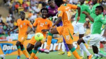 As&iacute; marc&oacute; Gervinho el gol de la victoria de Costa de Marfil.