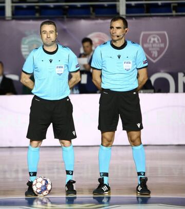 Martínez Flores, a la izquierda, y Cordero Gallardo, a la derecha, en un partido internacional.