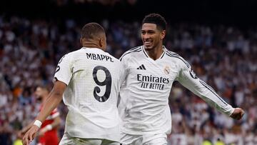 Bellingham se rinde ante Mbappé en su debut en Champions con el Madrid