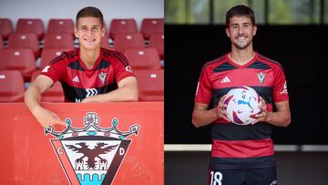 Baeza y Martón posan en su nuevo estadio.