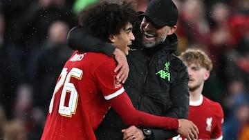 Jurgen Klopp added fuel to the media frenzy about 18-year-olds Jayden Danns and Lewis Koumas, and now wishes he could “eat his words”.