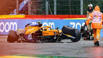 Lando Norris (McLaren MCL35M). Spa-Francorchamps, B&eacute;lgica. F1 2021.