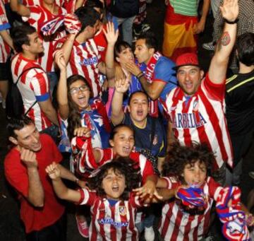 La celebración en la plaza de Neptuno