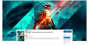 Battlefield 2042 paquete intergeneracional en Microsoft Store.