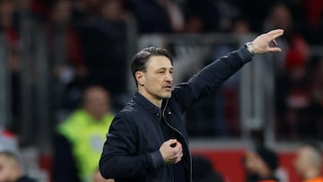 Niko Kovac, en el partido del Wolfsburgo ante el Bayer Leverkusen.