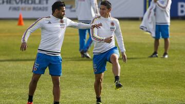 James Rodríguez y Falcao García.