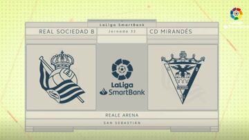 Resumen y goles del Real Sociedad B vs. Mirandés de LaLiga SmartBank