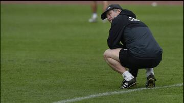 Anquela en el entrenamiento.