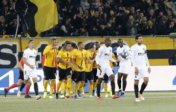 Hoarau empató el partido de penalti. 1-1.