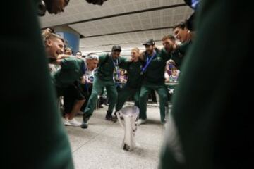 Málaga celebra la victoria de Unicaja en Eurocup