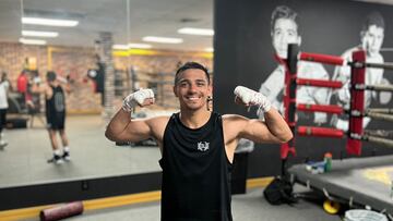 Venado López después de un entrenamiento.