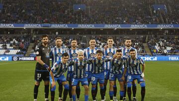 El once inicial del Deportivo ante el Tarazona.