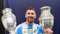 The Argentina captain lifted another trophy with his national team after their victory over Colombia in the Copa América final.