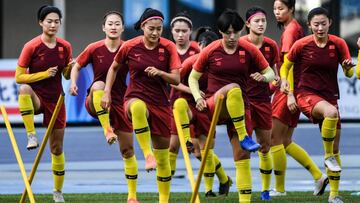 China durante un entrenamiento.