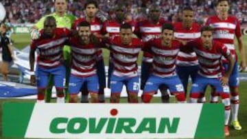 El once del Granada ante el Deportivo.