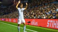 Denis Suárez, durante un partido en Balaídos en su etapa en el Celta.