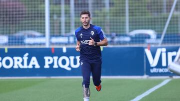 David García durante un entrenamiento.