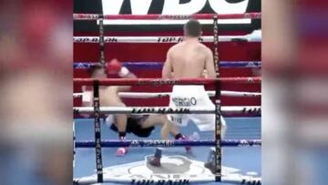 Descripción gráfica de un KO fulminante en boxeo