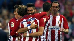 Atlético golea con triplete de Carrasco y es líder de La Liga