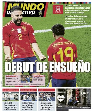 La prensa, ilusionada con la victoria de España