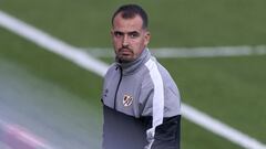 Santiso durante un partido con el Rayo Vallecano Femenino.