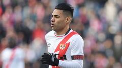 Falcao Garc&iacute;a en un partido del Rayo Vallecano en LaLiga de Espa&ntilde;a