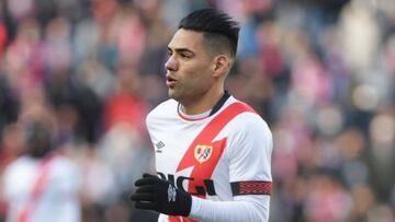 Falcao Garc&iacute;a en un partido del Rayo Vallecano en LaLiga de Espa&ntilde;a