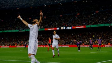 Real Madrid players celebrate inside dressing room after beating El Clásico opponents Barcelona 4-0 to win the Copa del Rey semifinal.