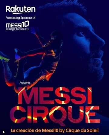 Cartel del documental "Messi Cirque" sobre el espectáculo Messi10 del Cirque du Soleil.